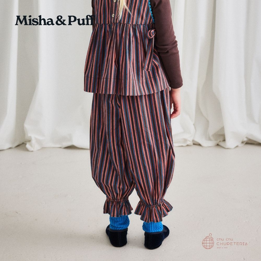 Misha＆Puff / Zuzu Pant Licorice Lattice Misha & Puff Child Zuzu Pants Licorice Black Lattice Print