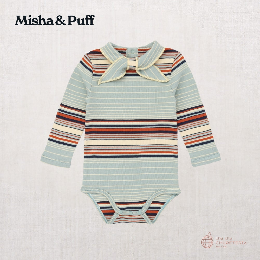 ロンパース・カバーオール misha and puff / Baby Scout Onesie Misha&Puff】Baby Long Sleeve Scout Onesie -Overcast Patio