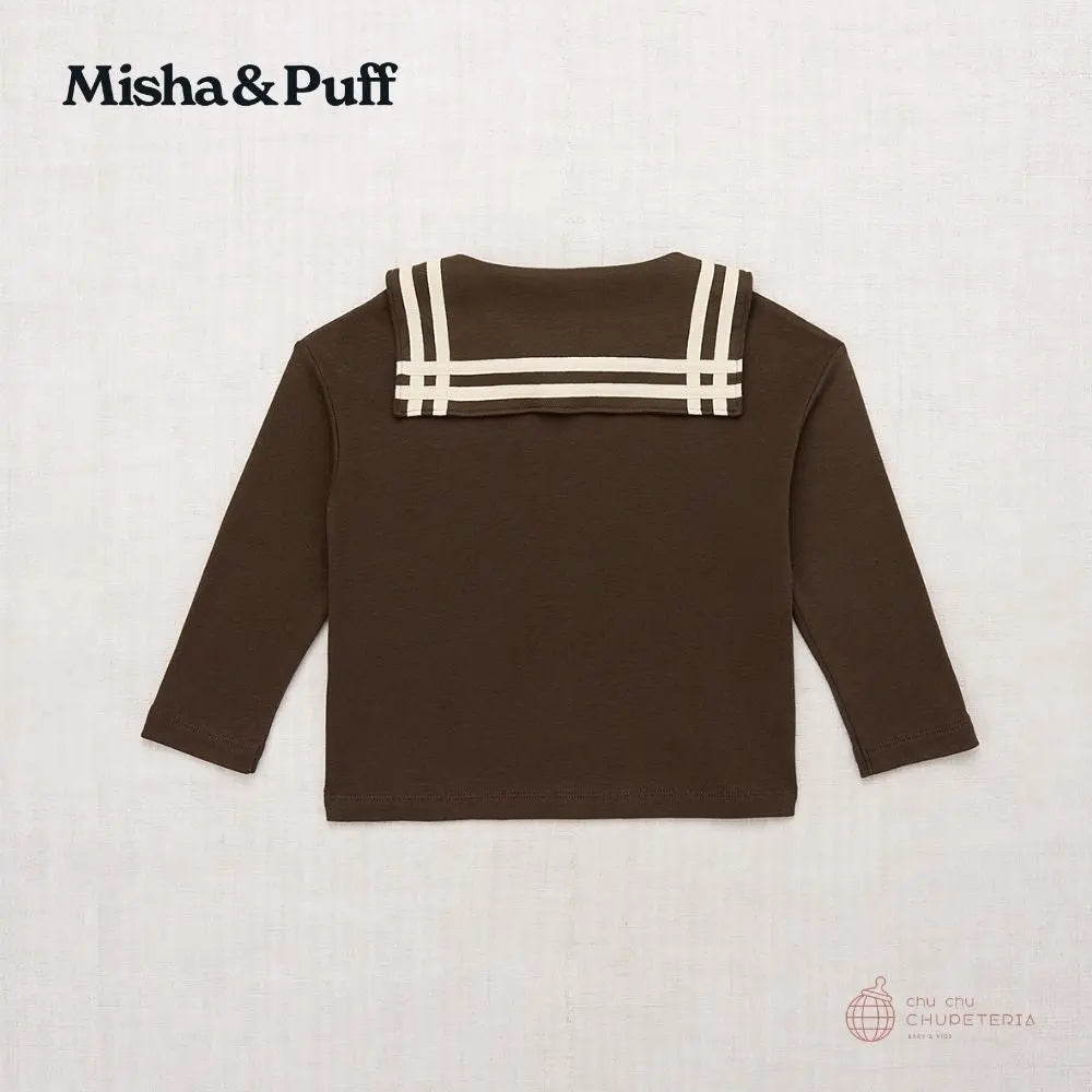 トップス Misha&Puff Sailor Top Bark Misha & Puff】Sailor Top - Bark - chu chu CHUPETERIA 正規代理店