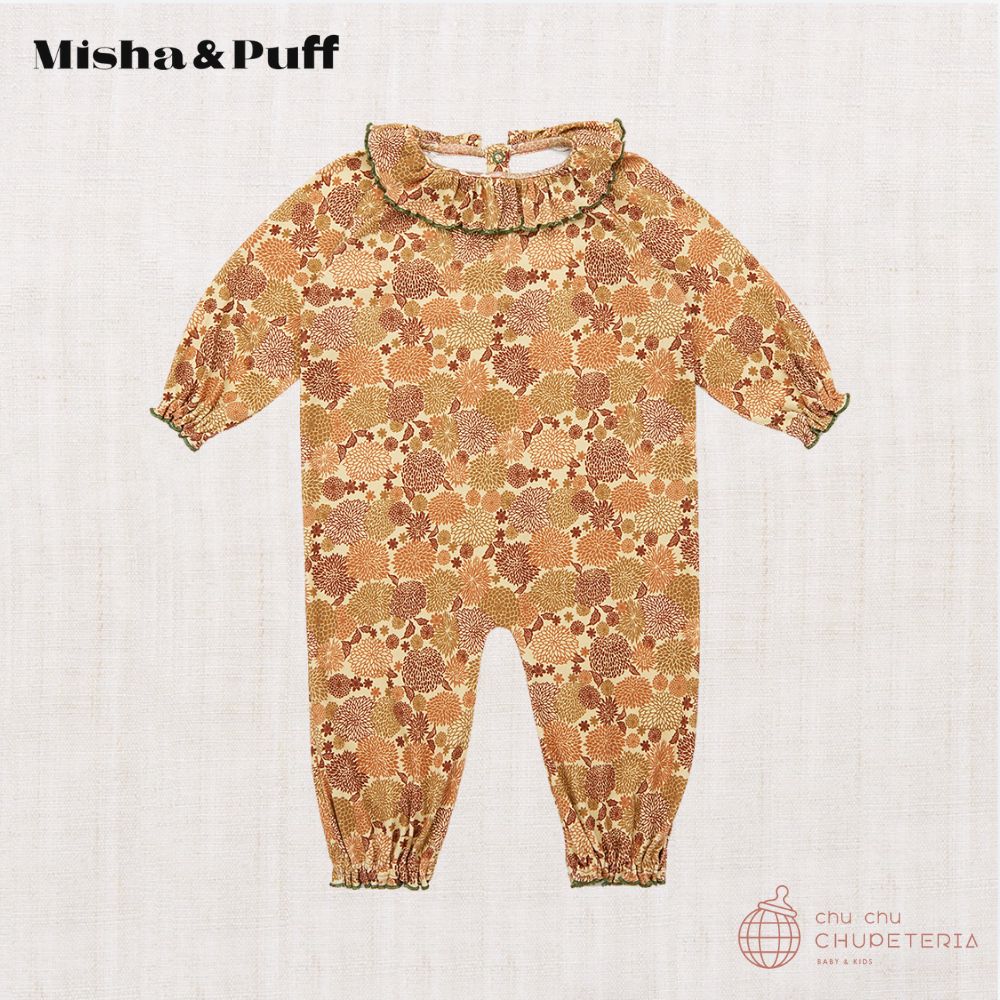 m*i様 misha&puff Pierrot Onesie Cat&Mouse Misha & Puff / Baby Pierrot Onesie - Sage Cat &