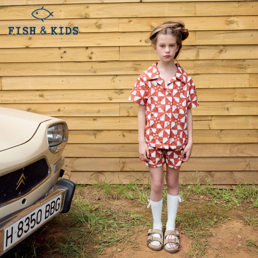 fish&kids 2024AW パッチワークトップス 4-5y Fish & Kids】PATCHWORK SHIRT – chu chu CHUPETERIA