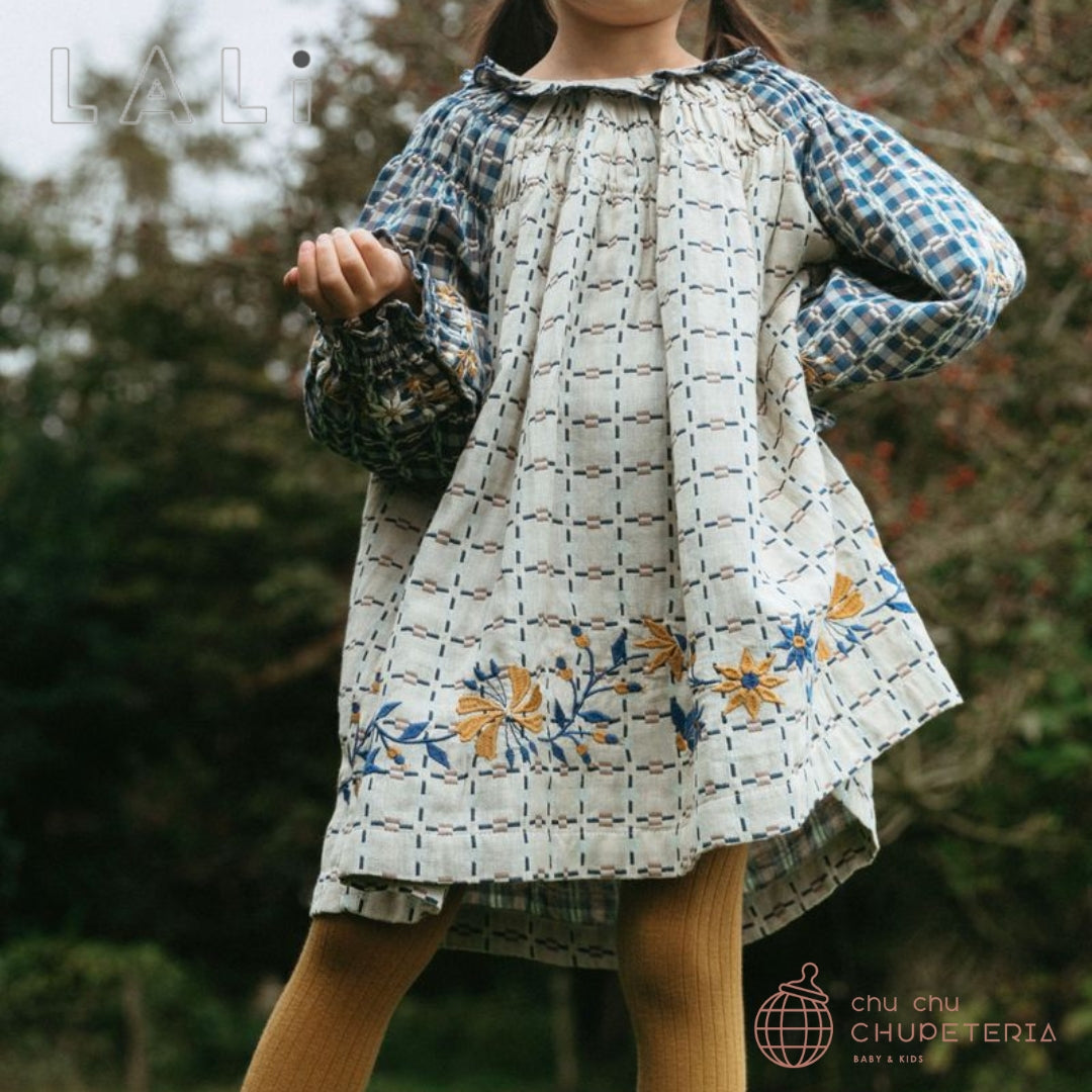 lali kids TULIP DRESS ワンピース　8y TULIP DRESS, AUTUMN FLORAL – Lali