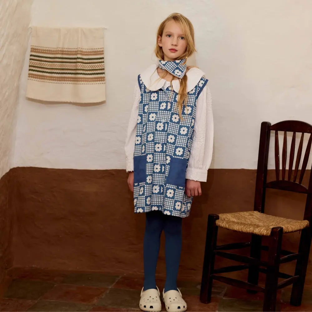 FISH & KIDS ワンピース　2-3Y FISH&KIDS】 NAVY FLOWERS RETRO DRESS - chu chu CHUPETERIA 正規代理