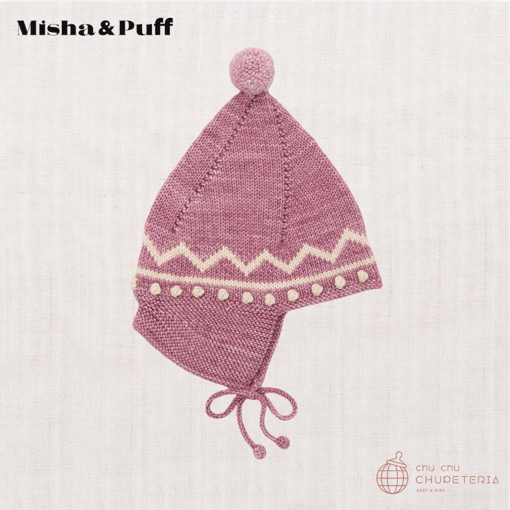 Misha & Puff】Zig Zag Pointy Peak Hat - Antique Rose (25WI