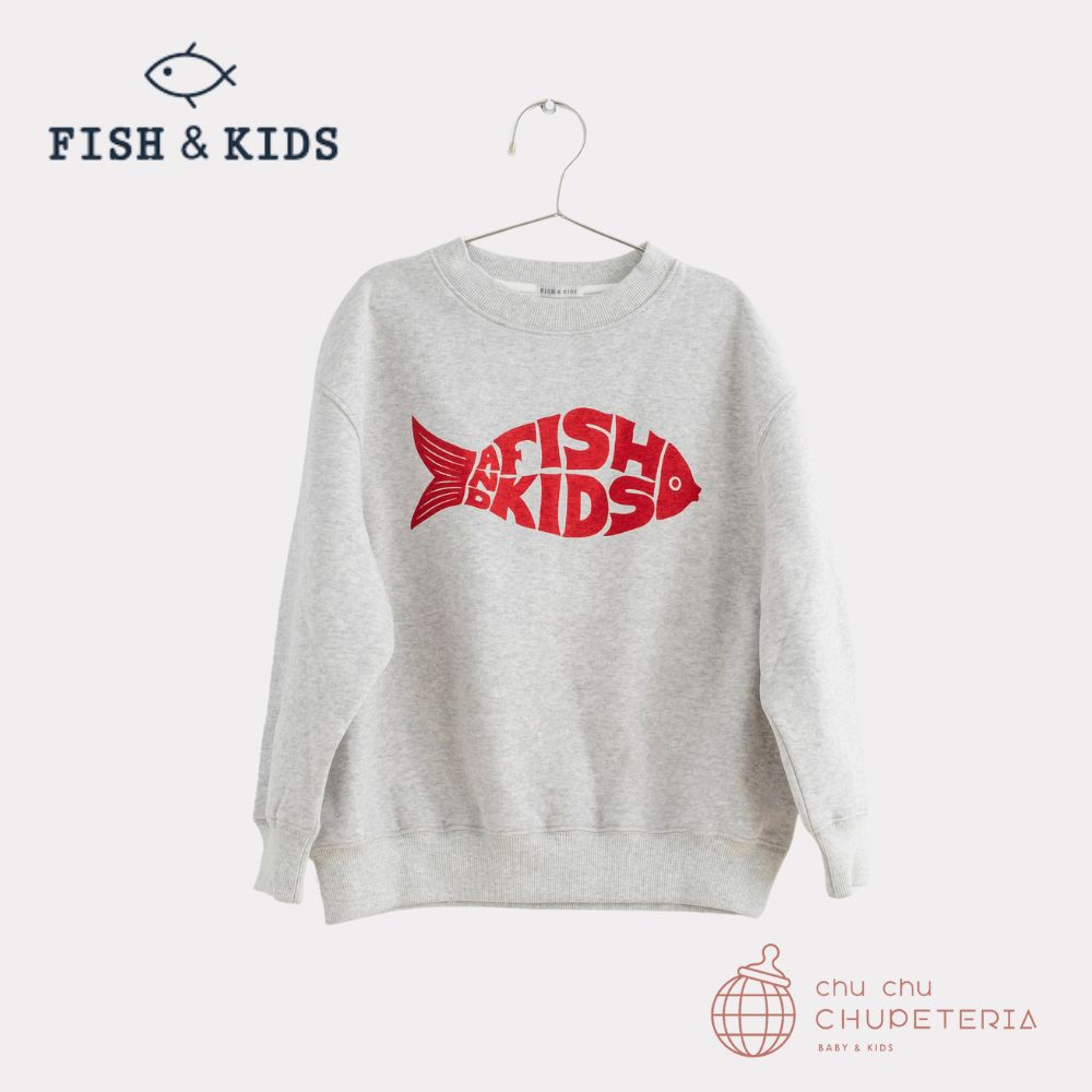 FISH & KIDS】FISH & KIDS SWEATSHIRT - GREY MELANGE(26SS) – chu chu