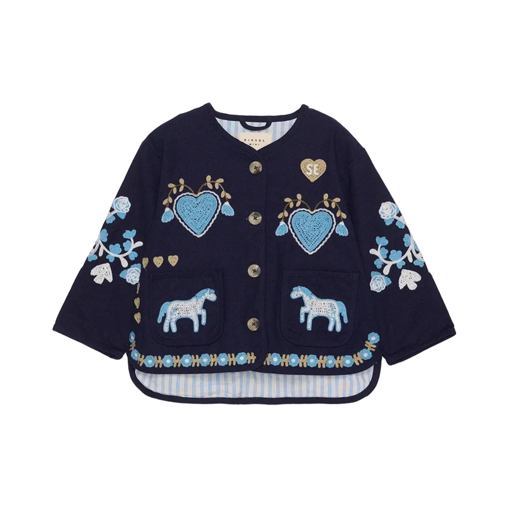 SISSEL EDELBO】Maggie MINI Jacket Navy Horses - chu chu CHUPETERIA