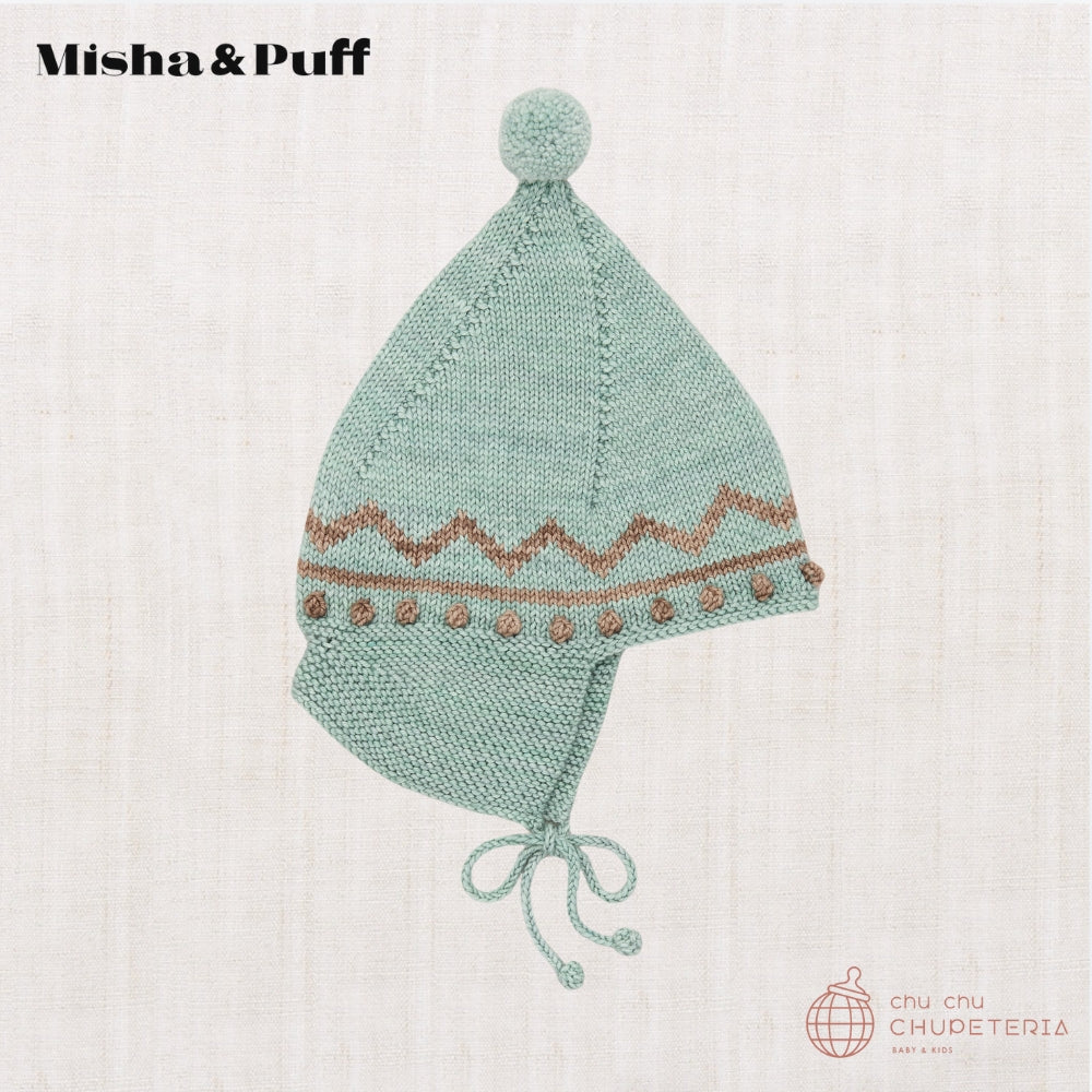 Misha & Puff】Zig Zag Pointy Peak Hat - Sage (25WI Drop2) – chu