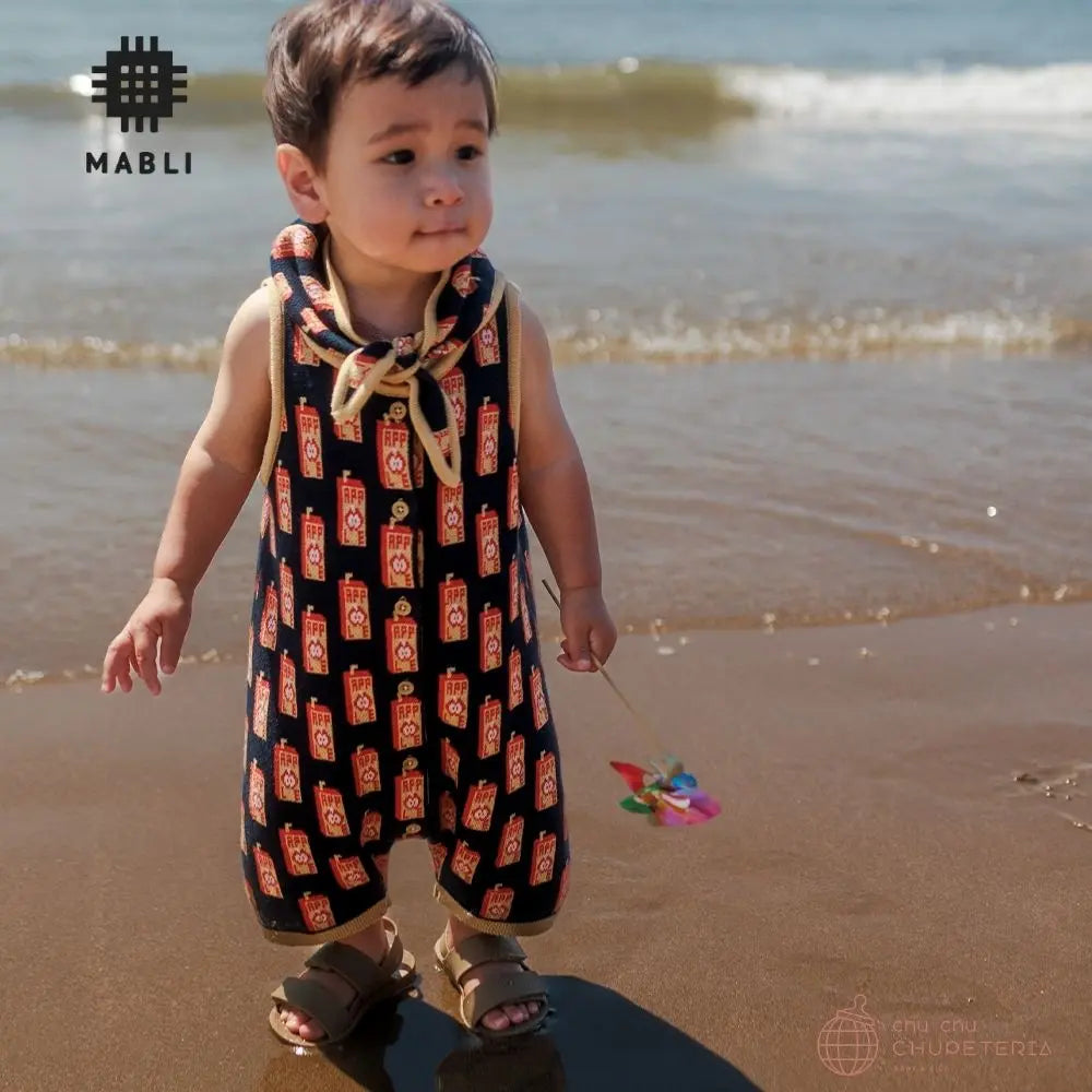 MABLI】[26SS Drop2] JUICE BOX ROMPER - RED APPLE - chu chu – chu