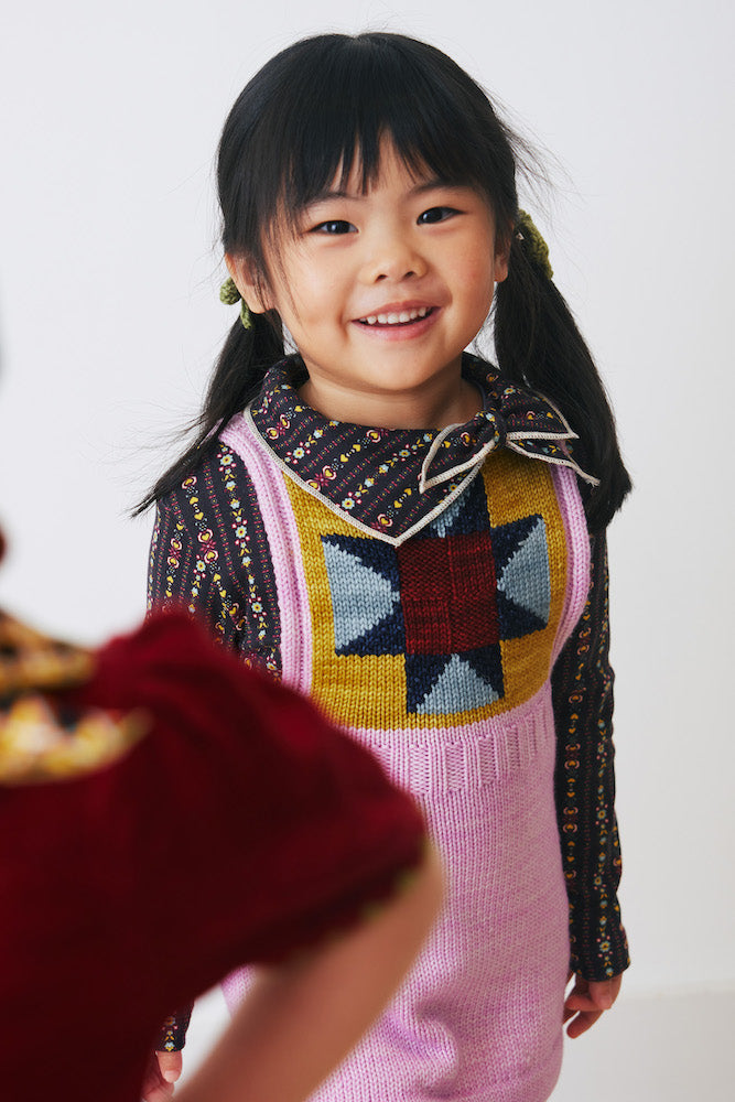 【misha&puff】 pinafore パッチワーク 4-5y misha&puff】 pinafore パッチワーク 4-5y