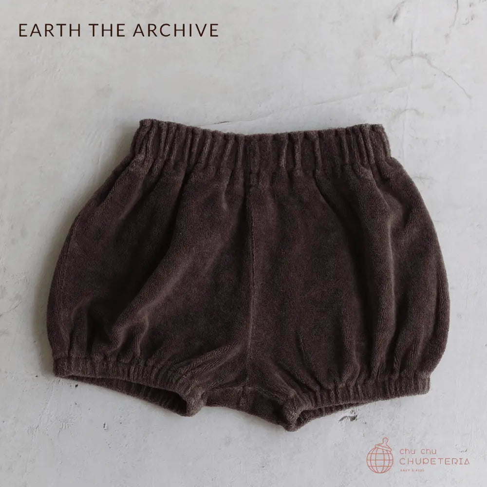 EARTH THE ARCHIVE】Towel bloomer - Brown - chu chu CHUPETERIA 正規 