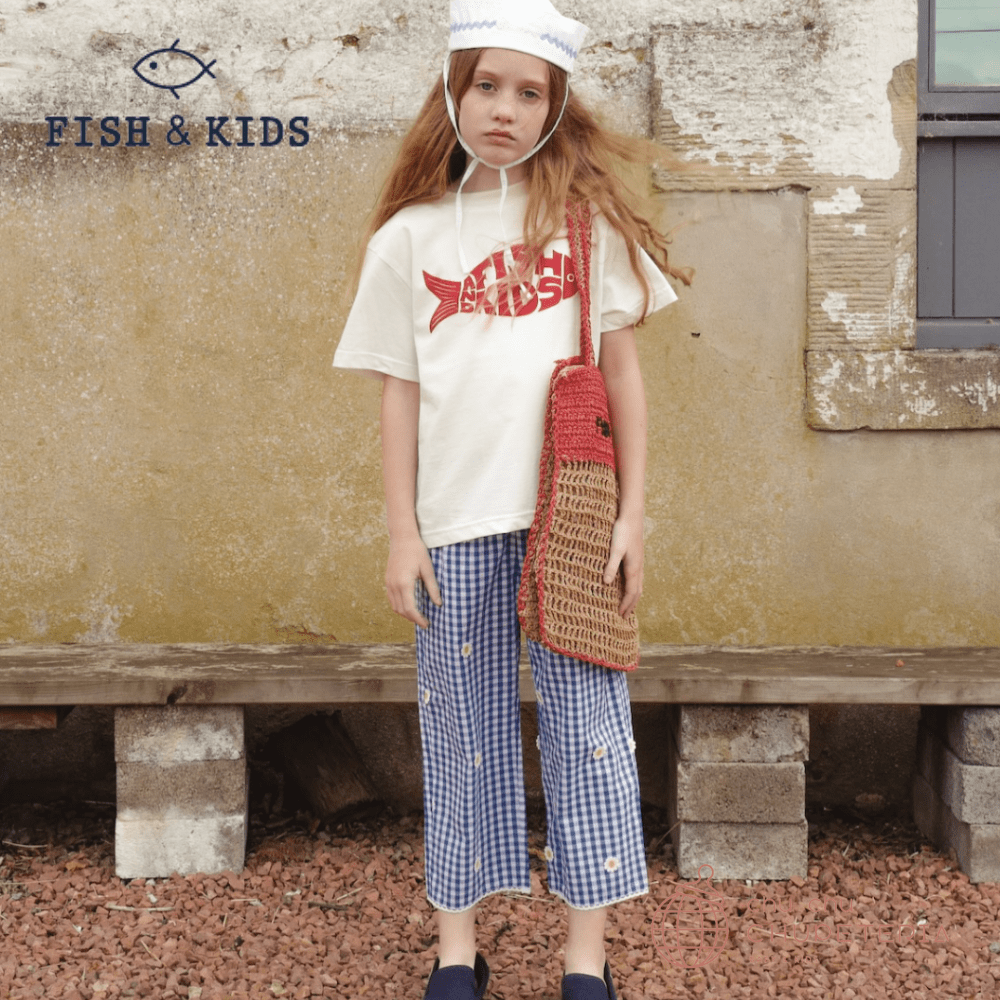 FISH & KIDS】FISH & KIDS BEACH BAG - ECRU AND RED(26SS) - chu chu FISH & KIDS】FISH & KIDS BEACH BAG - ECRU AND RED(26SS) - chu chu