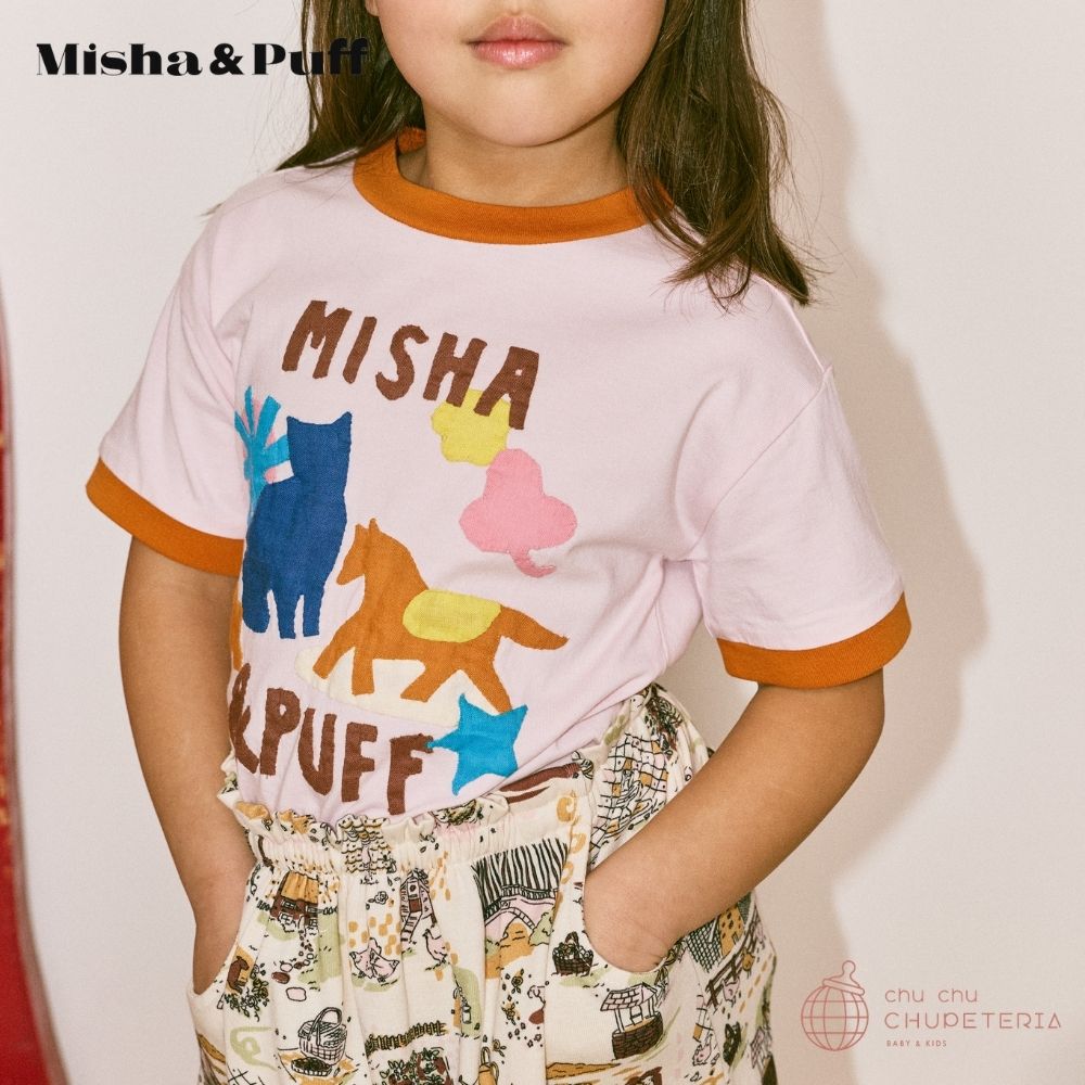 Misha & Puff】[DROP 2]PASTURE APPLIQUE TEE - AURA(26SP) - chu chu 