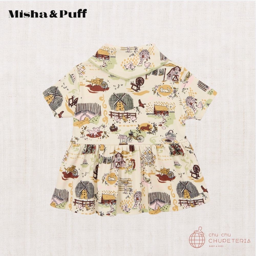 Misha & Puff】[DROP 2]SCOUT PEPLUM TOP - MARZIPAN STORYLAND(26SP