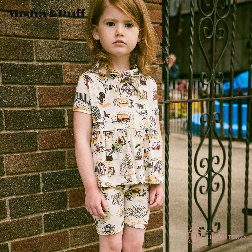 Misha & Puff】[DROP 2]SCOUT PEPLUM TOP - MARZIPAN STORYLAND(26SP