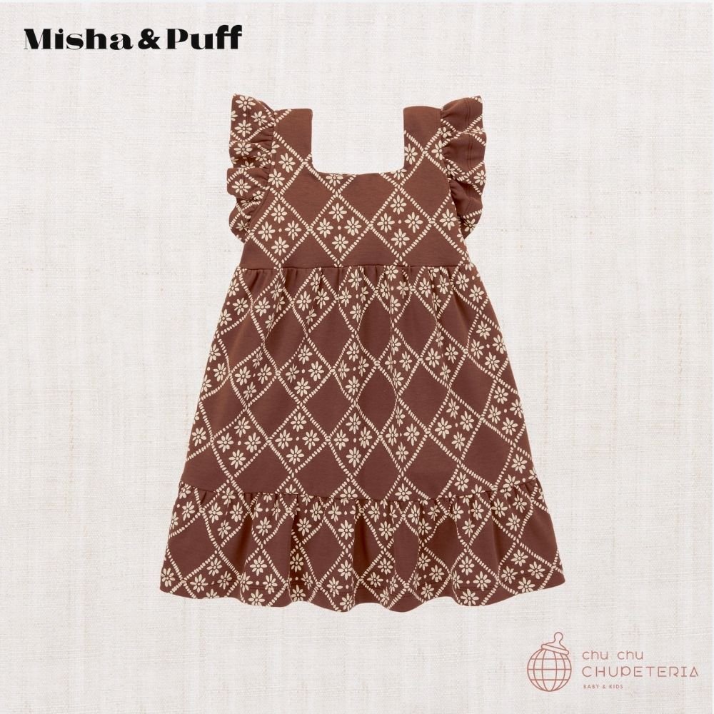 Misha & Puff】RUFFLE SLEEVE DRESS - COLA FLORA TIERRA (26SS) - chu