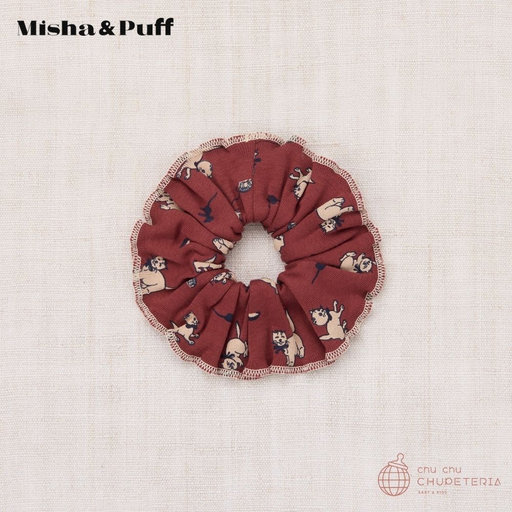 Misha & Puff】Scrunchie - Madder Root Cat & Mouse (25WI Drop1