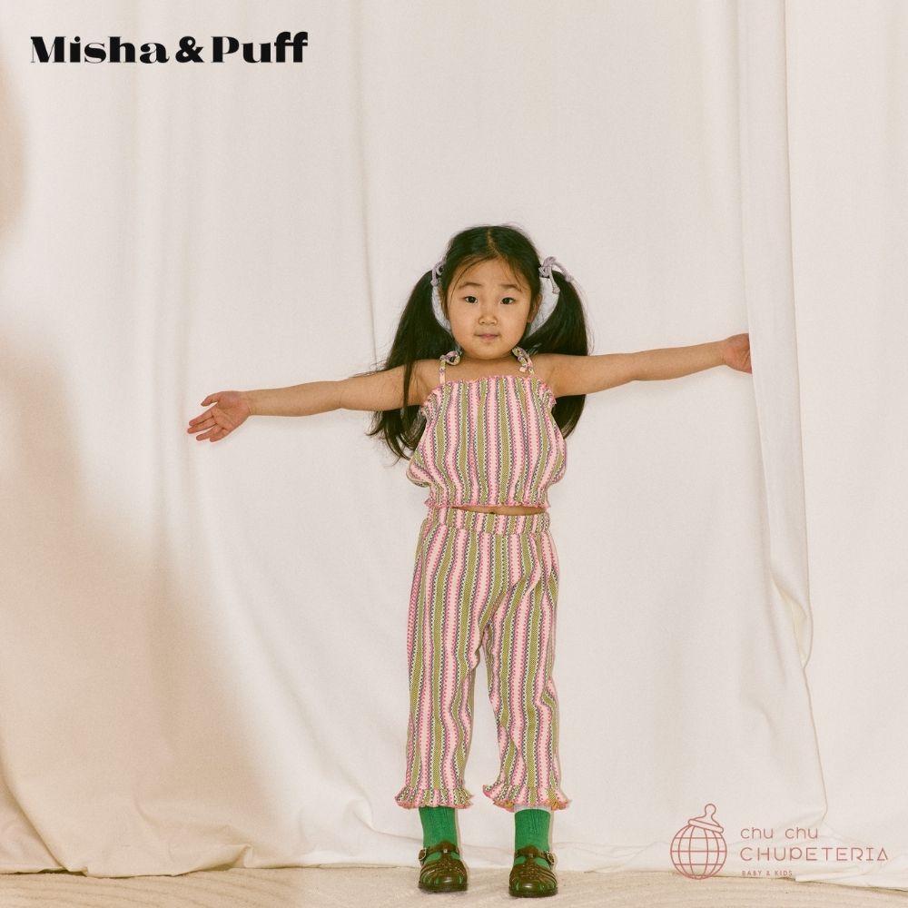 Misha&Puff】[DROP 2]RUFFLE PEDAL PUSHER - AURA VAQUERO STRIPE(26SP