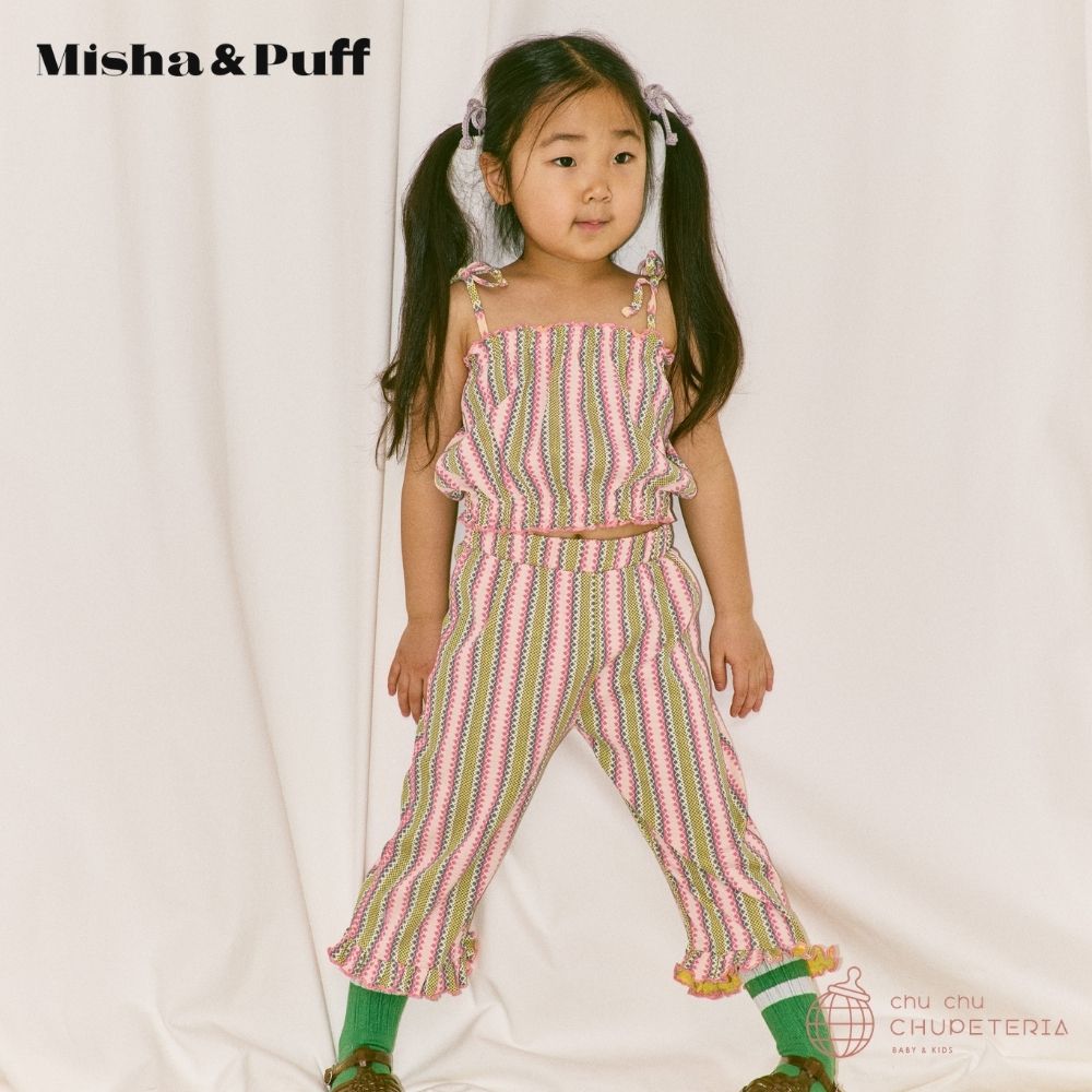 Misha&Puff】[DROP 2]RUFFLE PEDAL PUSHER - AURA VAQUERO STRIPE(26SP