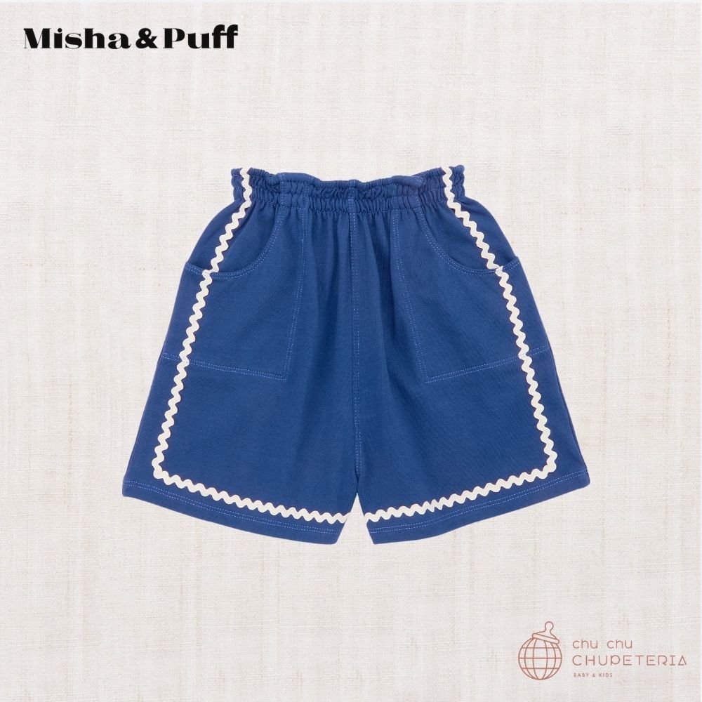 Misha&Puff】RICKRACK CAMP SHORT - BLUE RIBBON (26SS) - chu chu 