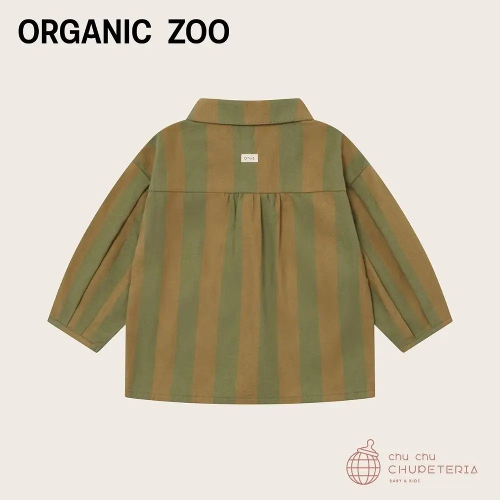 【organic zoo】Woodland Stripes Lodge organic zoo】Woodland Stripes Lodge Shirt (25AW) - chu chu – chu