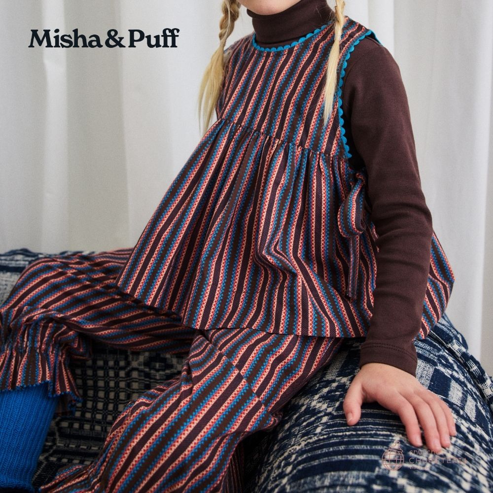 ボトムス・スパッツ misha&puff Zuzu pant 4y Misha&Puff】Zuzu Pant -Raisin Vaquero Stripe (25AW) – chu
