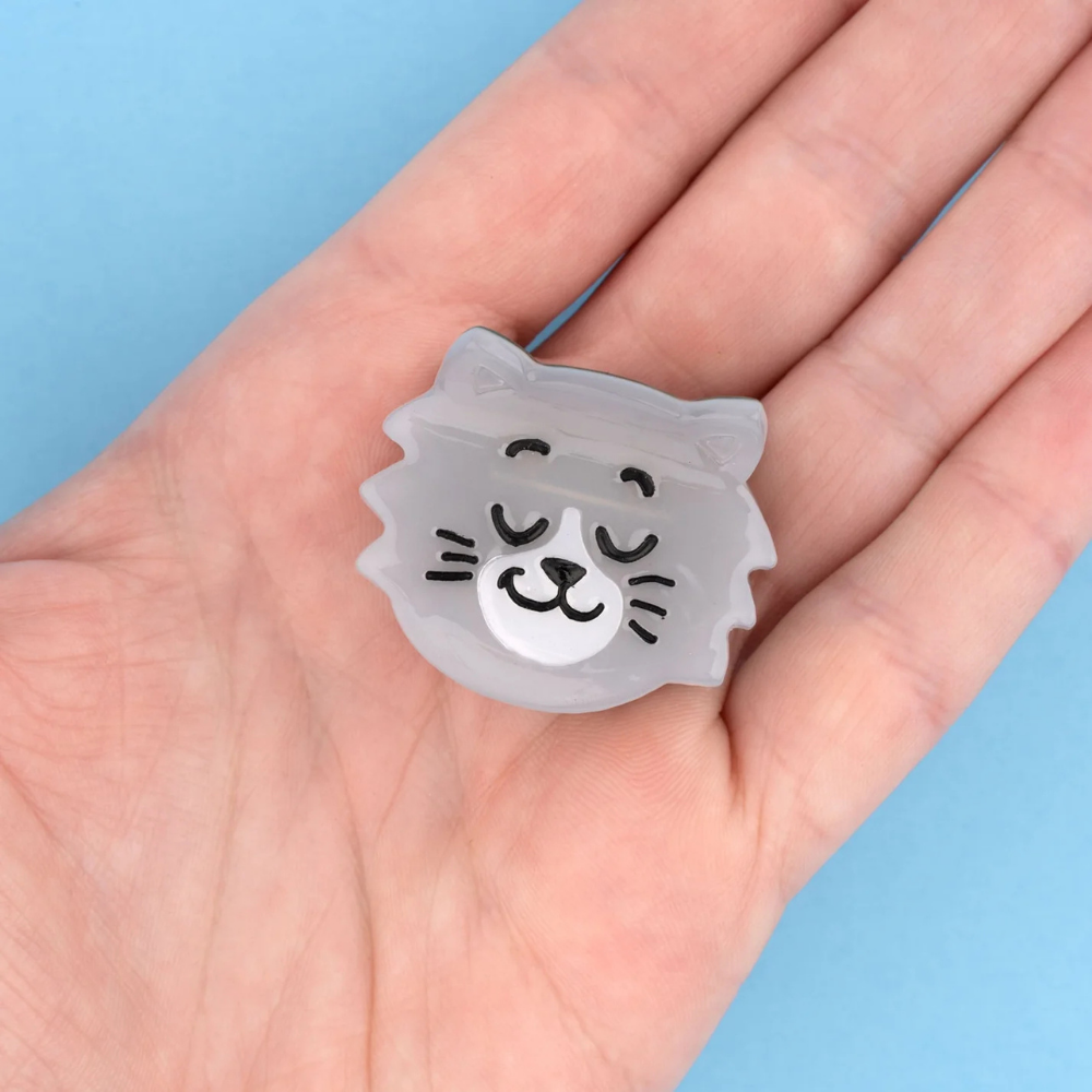 【Coucou Suzette】Grey Cat Mini Hair Claw _ chu chu CHUPETERIA