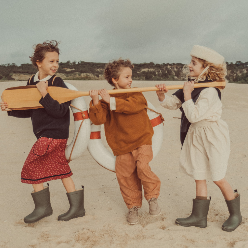 【THE LiTTLE POETS】Oscar Sherpa Ecru Burel Pillbox Hat _ chu chu CHUPETERIA