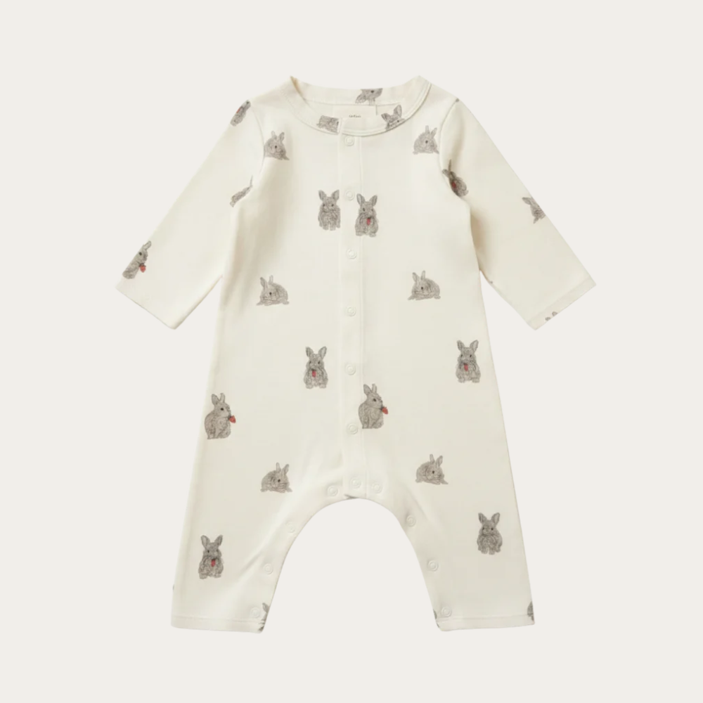 【STUDIO BOHEME】BEN JUMPSUIT - ECRU / RABBITS (26AW Drop 2) _ chu chu CHUPETERIA