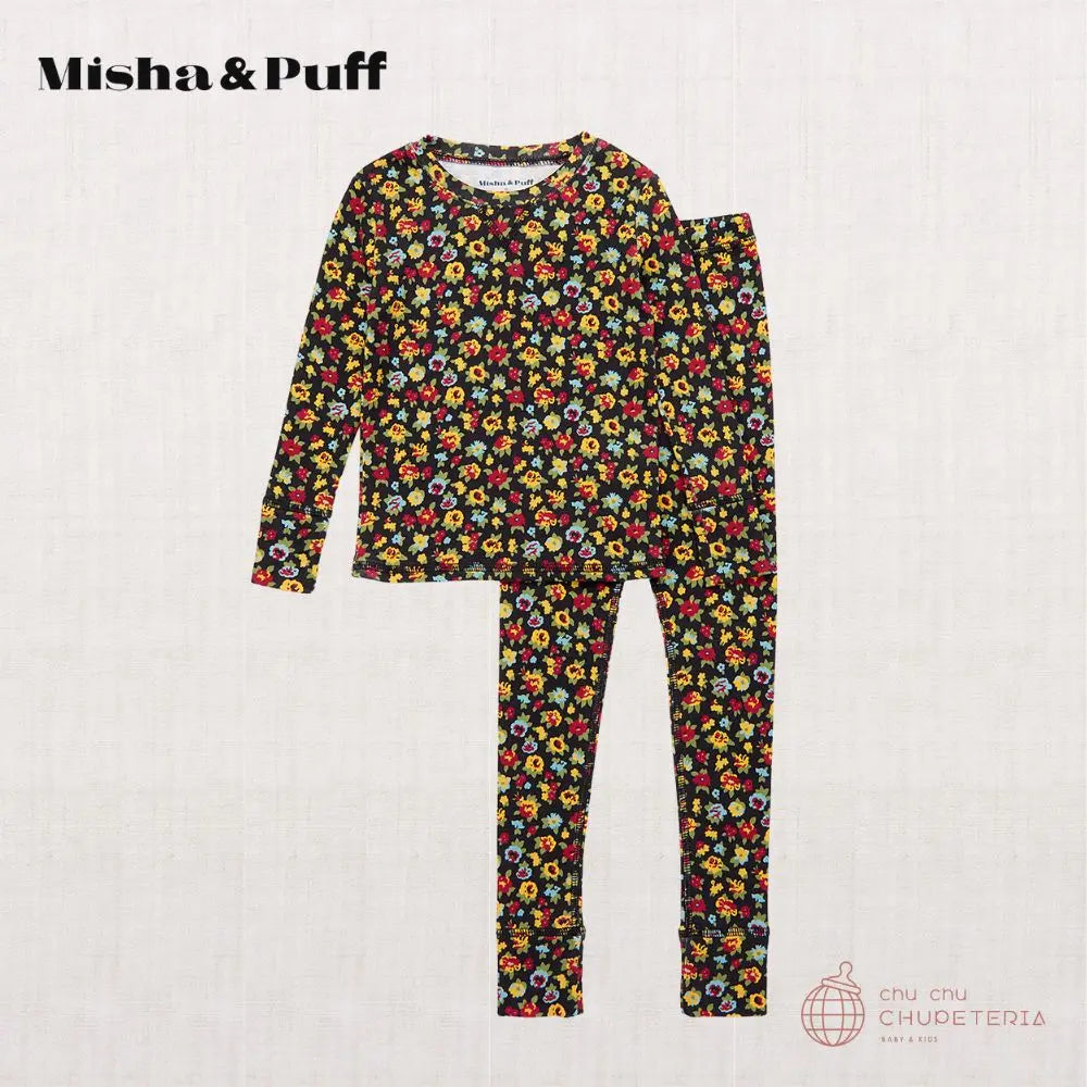 Misha & Puff レギンス　12-18m Misha & Puff / Legging - Plum Watercolor Plaid