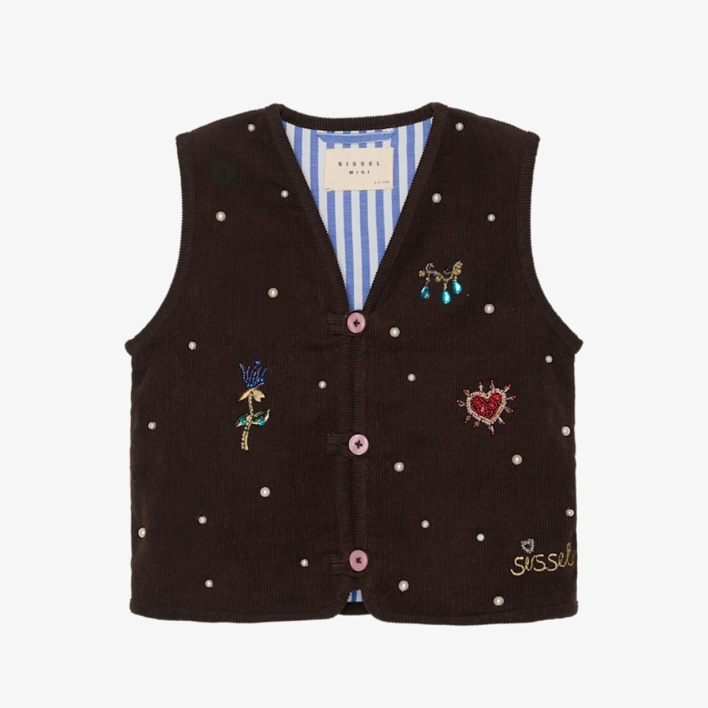 【SISSEL EDELBO】Rita MINI Vest Brown _ chu chu CHUPETERIA