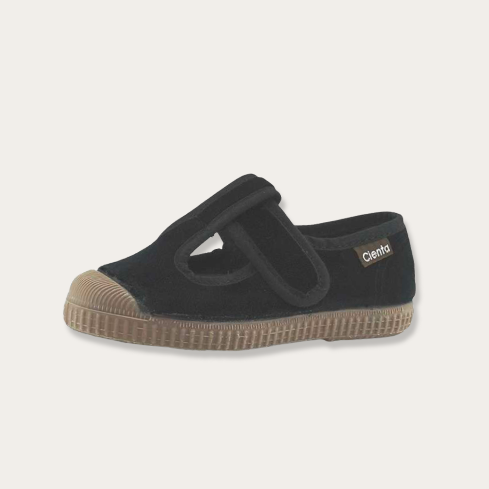 【CIENTA】Velour Shoes - 977A Black _ chu chu CHUPETERIA