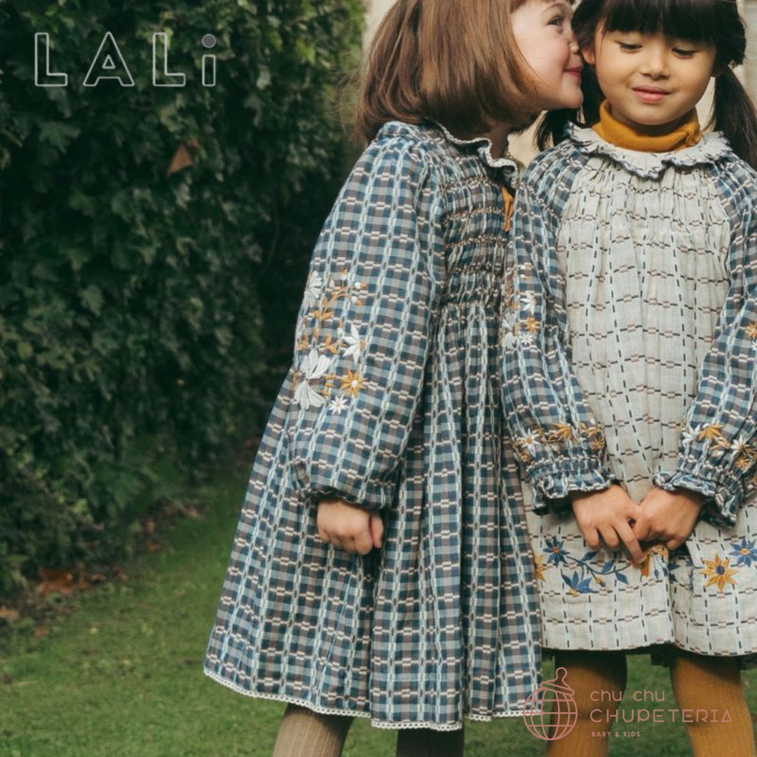 Lali Kids】Tulip Dress in Double-Sided Yarn Dye(25AW) – chu