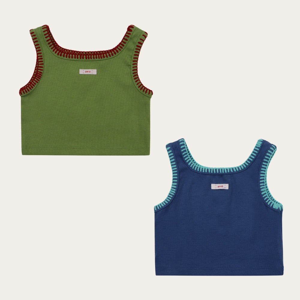 【avo】APPLE SQUARE SLEEVELESS TOP _ chu chu CHUPETERIA