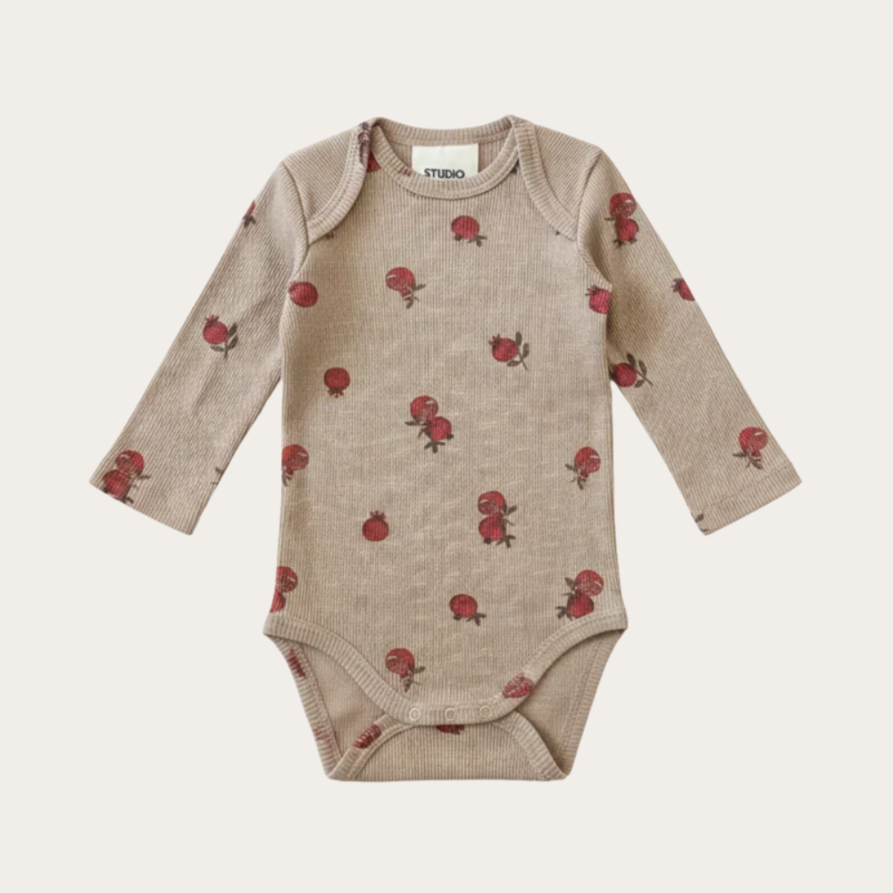 【STUDIO BOHEME】WOODY BODYSUIT - ALMONDINE / GRENADES (26AW Drop 3) _ chu chu CHUPETERIA