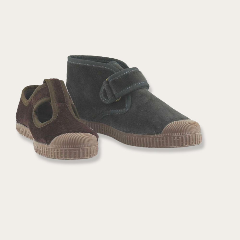 【CIENTA】Velour T-Strap Shoes - 977A Brown _ chu chu CHUPETERIA