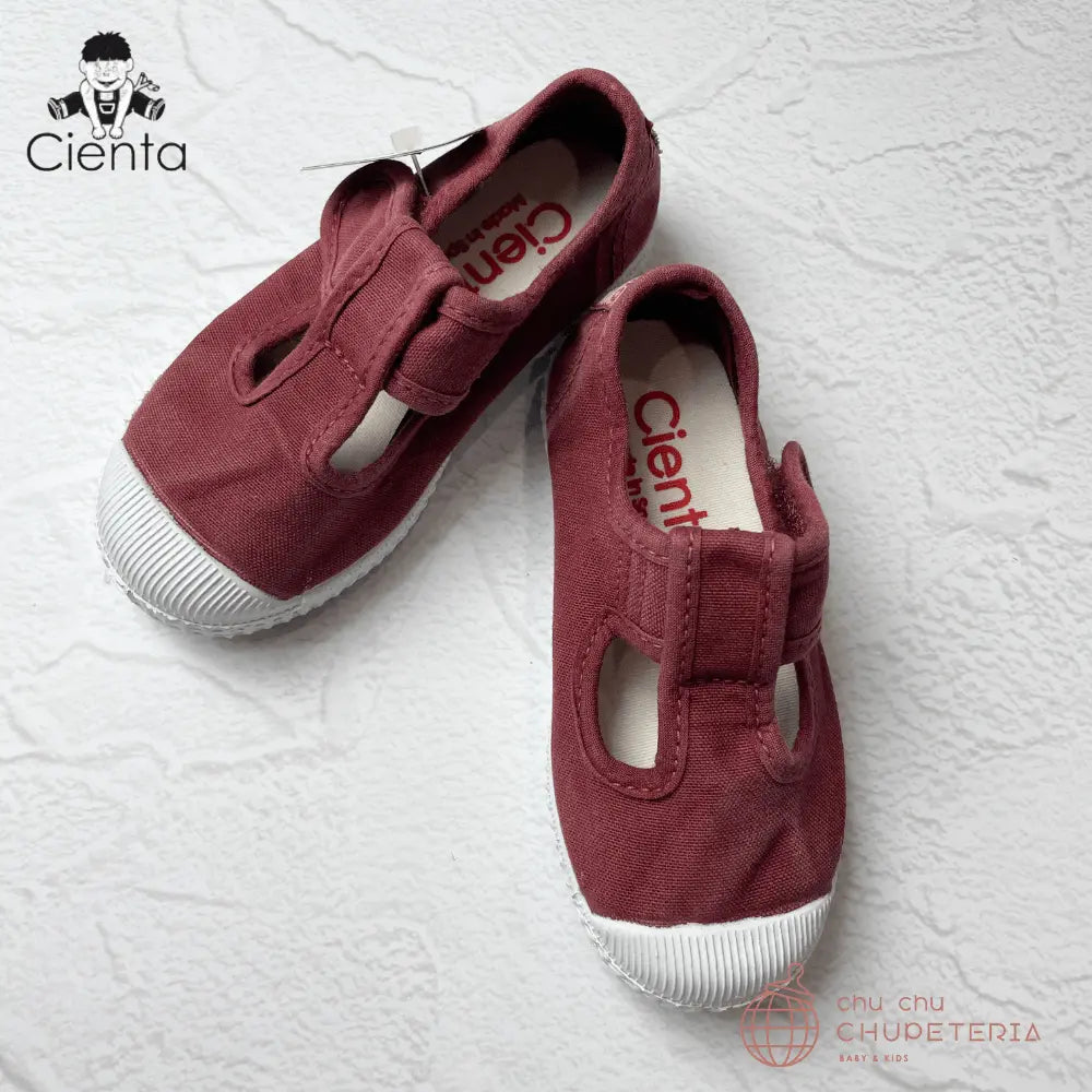 ｟3/31まで送料無料｠【CIENTA】T - Strap Shoes - 77777 ムラ染 BURDEOS _1 _ chu chu CHUPETERIA