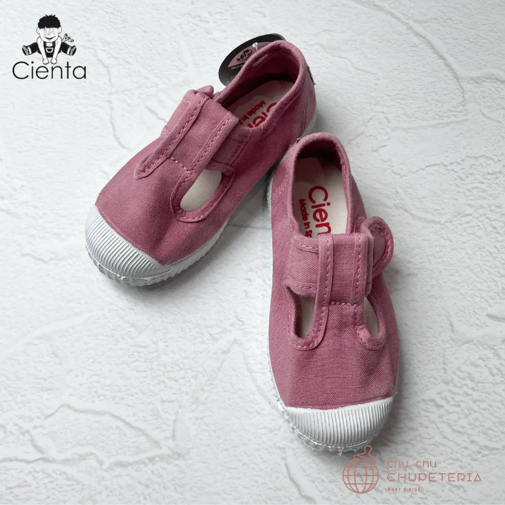 ｟3/31まで送料無料｠【CIENTA】T - Strap Shoes - 77777 ムラ染 ROSA _1 _ chu chu CHUPETERIA