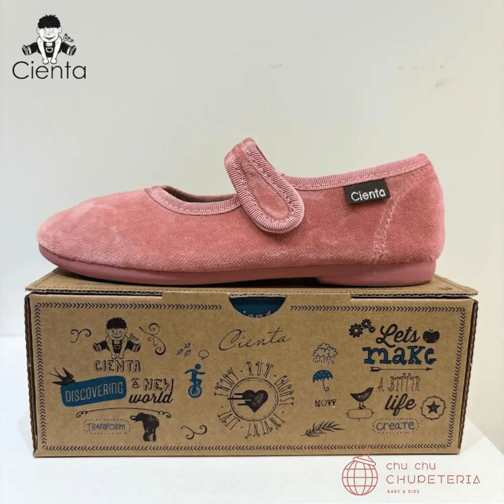 ｟3/31まで送料無料｠【CIENTA】Velour Shoes - 500 ROSA _2 _ chu chu CHUPETERIA