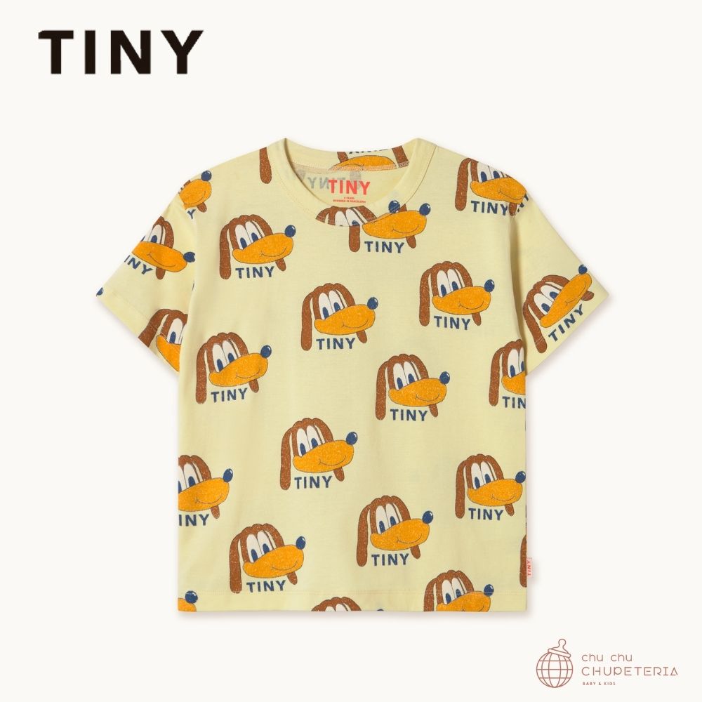 一部8月下旬入荷予定》【TINYCOTTONS】DOGS TEE dusty yellow