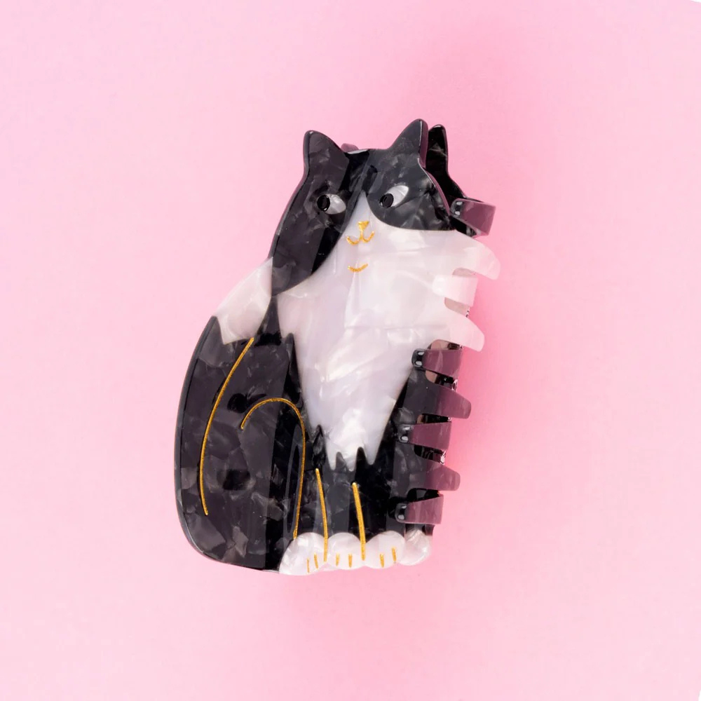 【Coucou Suzette】Black & White Cat Hair Claw _ chu chu CHUPETERIA