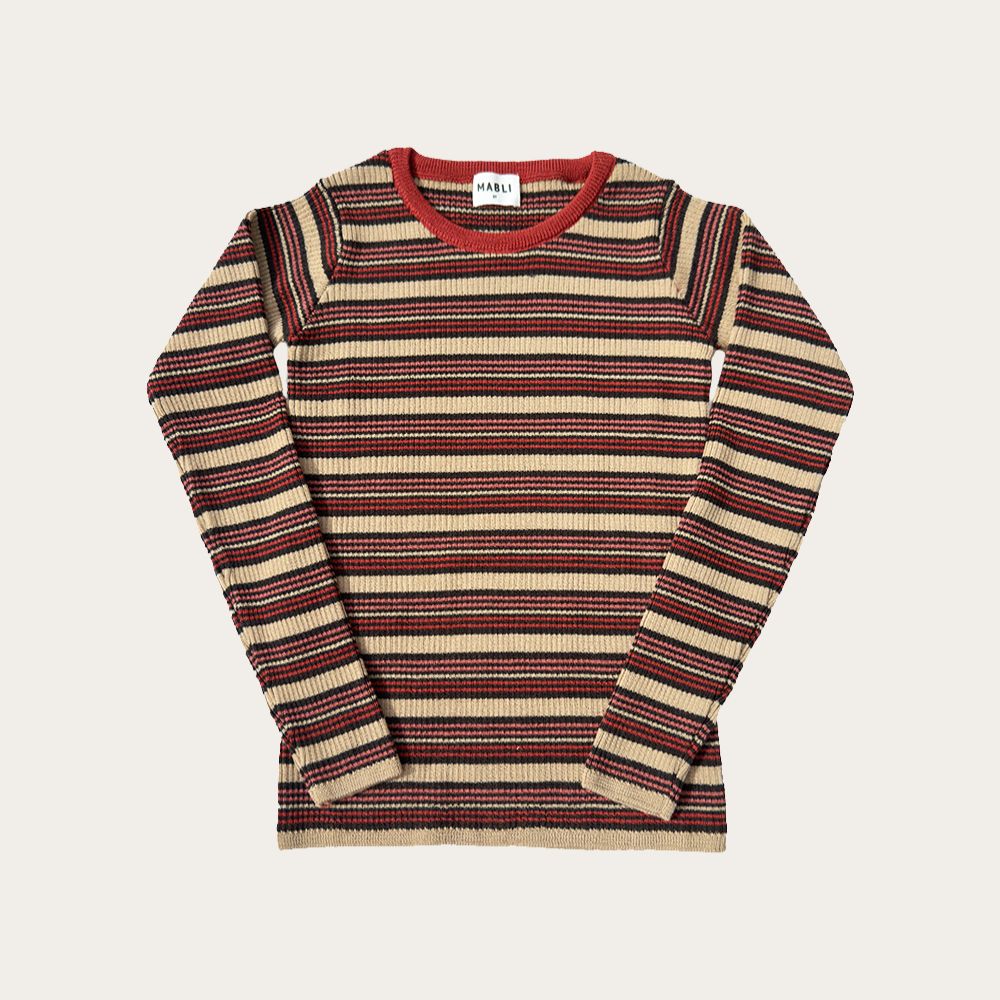 【MABLI】 Seilio Skinny Rib - Ruby Stripe _ chu chu CHUPETERIA