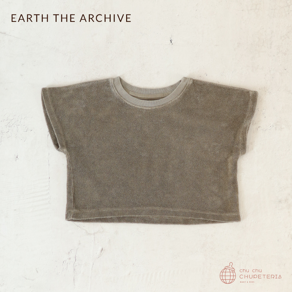 《送料無料》【EARTH】Cropped sweat - Khaki _ chu chu CHUPETERIA