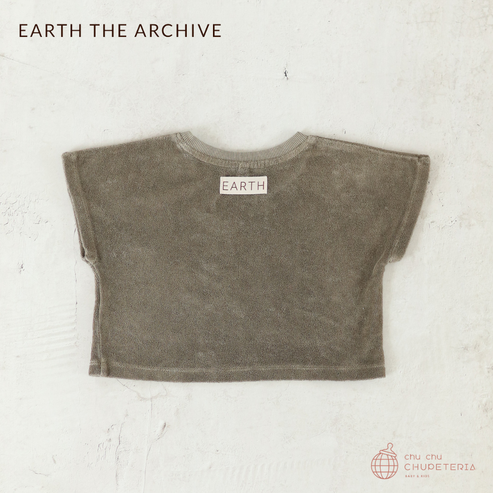 《送料無料》【EARTH】Cropped sweat - Khaki _ chu chu CHUPETERIA