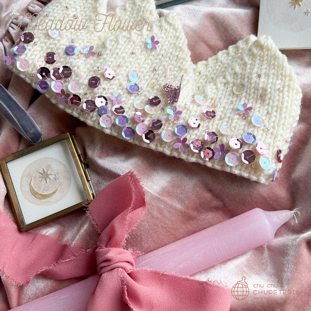 meadow flower スパンコールコットンクラウン 0-12ヶ月 meadow flower スパンコールコットンクラウン 0-12ヶ月