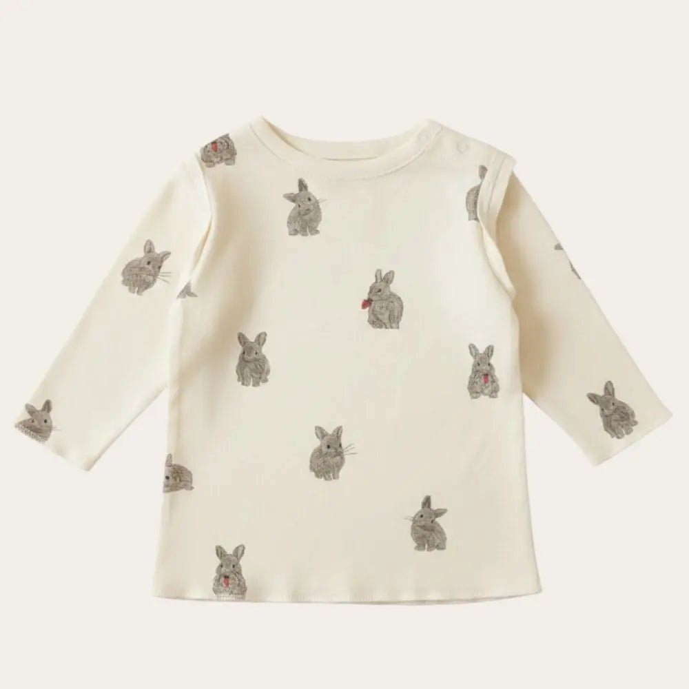 【STUDIO BOHEME】T-SHIRT LALA - ECRU LAPIN  (26AW Drop 1) _ chu chu CHUPETERIA
