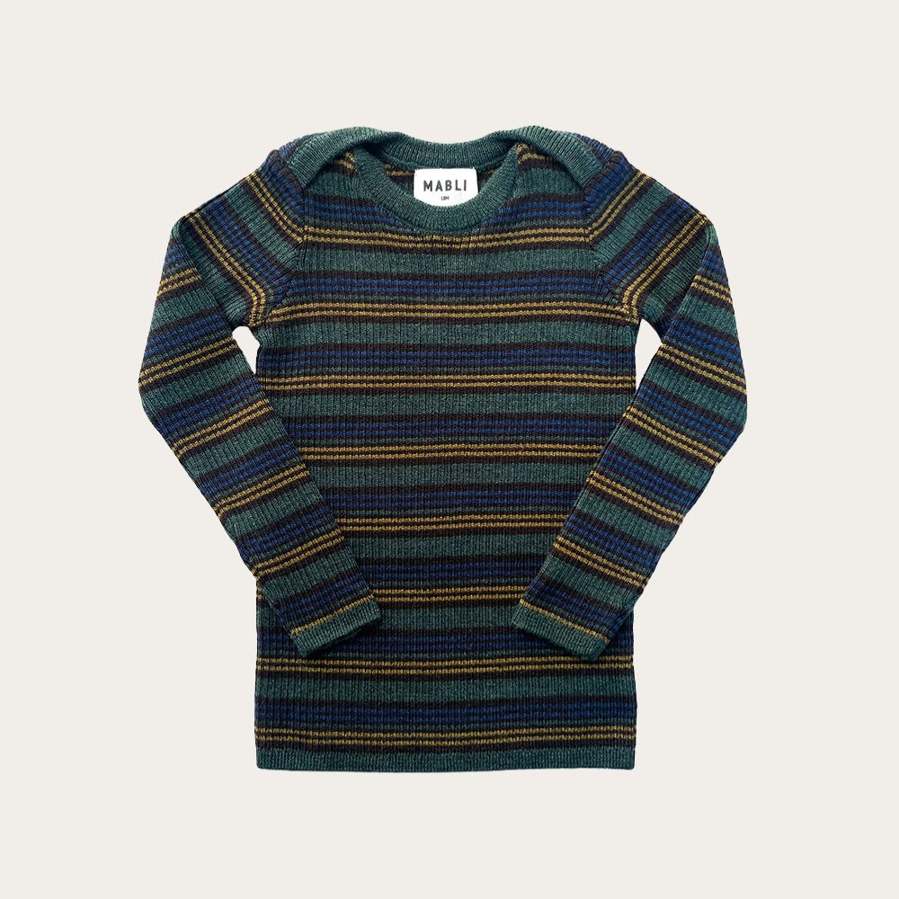 【MABLI】 Sylfaen Skinny Rib - Pine Stripe _ chu chu CHUPETERIA