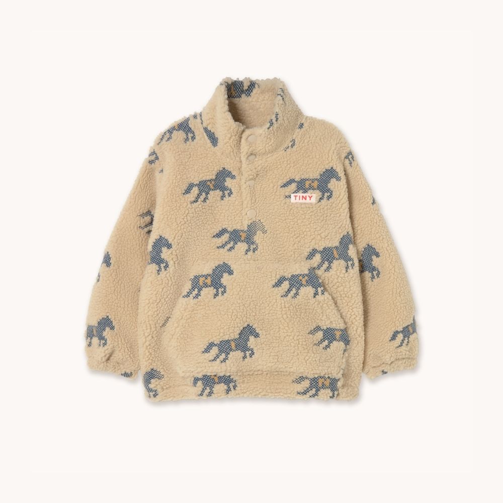 【TINYCOTTONS】HORSES SHERPA SWEARSHIRT - 26AW Drop2 _ chu chu CHUPETERIA