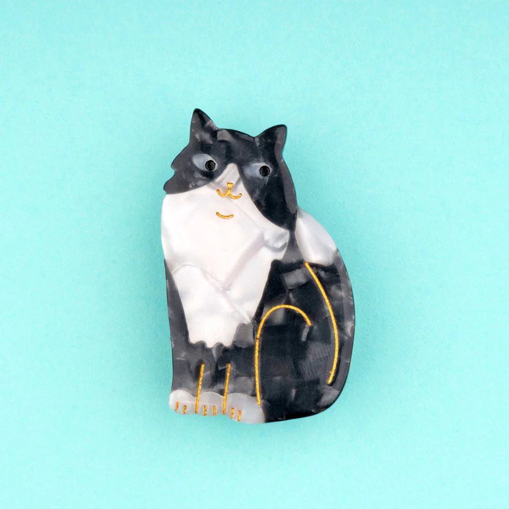 【Coucou Suzette】Black & White Cat Hair Clip _ chu chu CHUPETERIA