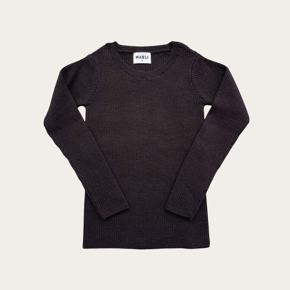 【MABLI】 Seilio Skinny Rib - Dark Chocolate _ chu chu CHUPETERIA