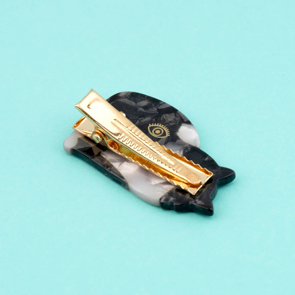 【Coucou Suzette】Black & White Cat Hair Clip _ chu chu CHUPETERIA